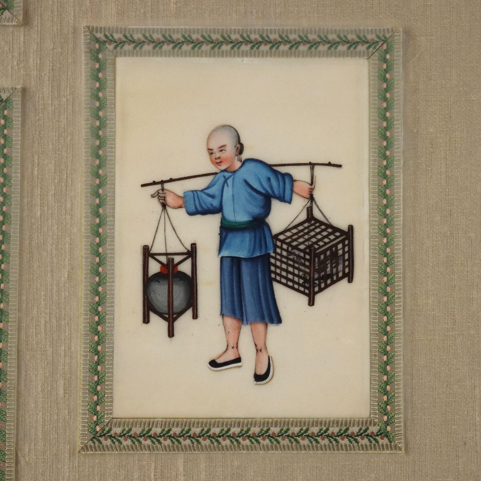 Paintings Collection of Chinese Figures ca. 1860. For Sale 3