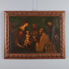 Painting Adoration of the Magi late 17th early 18th century, oil on canvas.