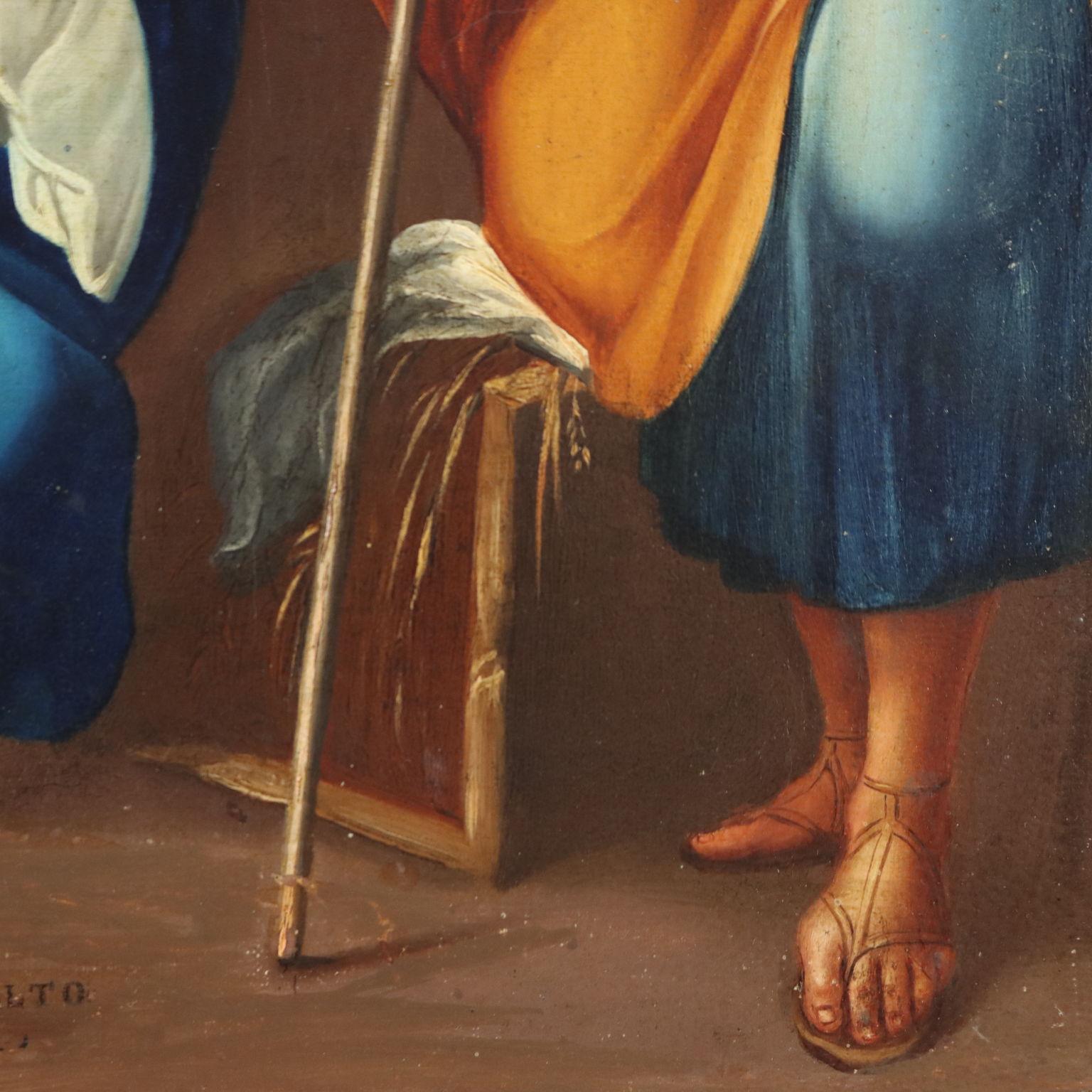 Dipinto Adorazione dei Magi fine 700 5
