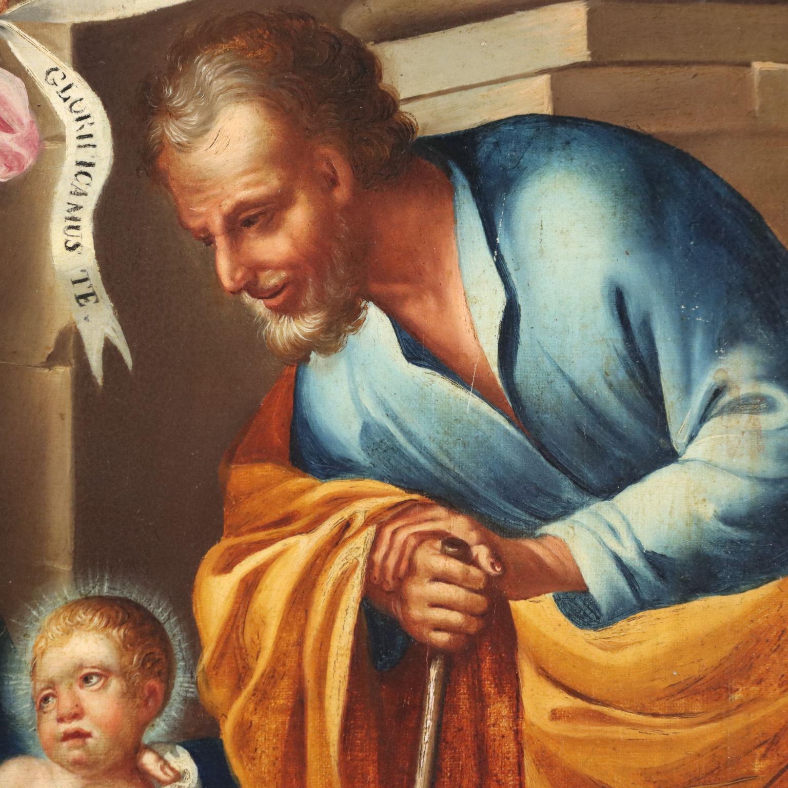 Dipinto Adorazione dei Magi fine 700 1