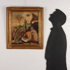 Peinture Adoration des bergers 17-18e siècle