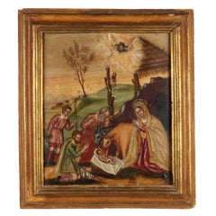 Dipinto Adorazione dei Pastori XVII-XVIII secolo