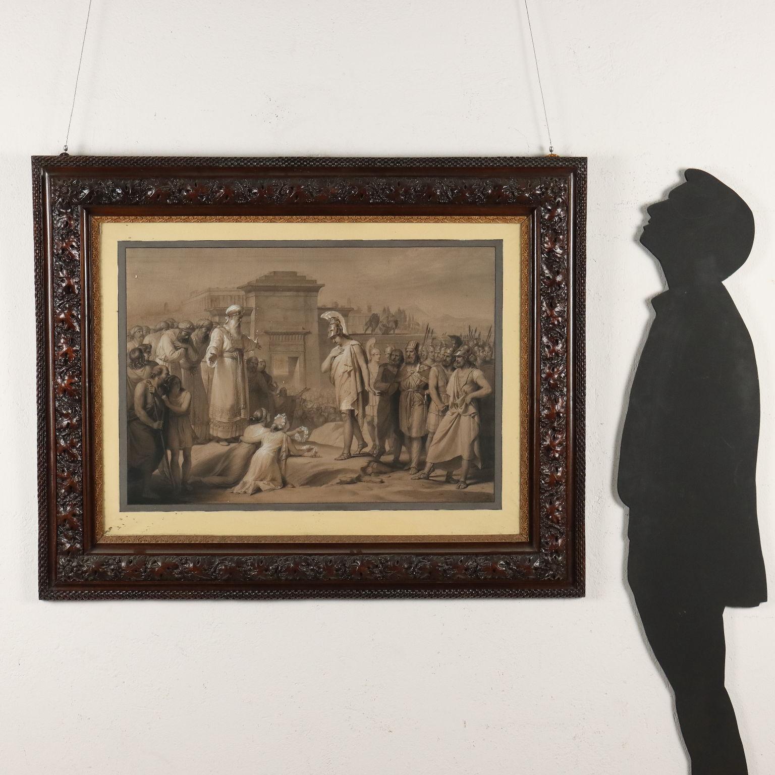 Gemälde Alexander der Große erobert Jerusalem 19. Jahrhundert – Painting von Unknown