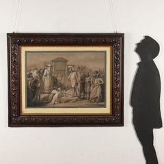 Dipinto Alessandro Magno conquista Gerusalemme XIX secolo