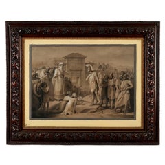 Dipinto Alessandro Magno conquista Gerusalemme XIX secolo