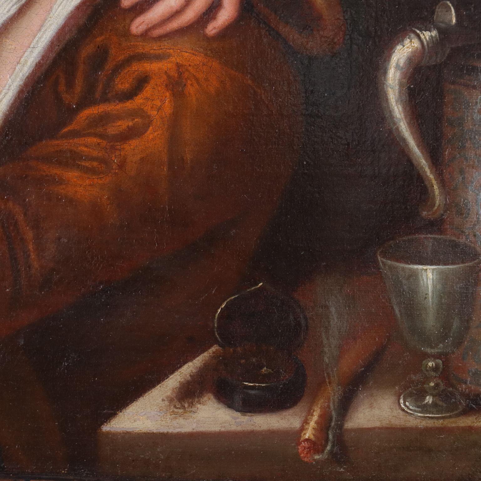 Gemälde Allegorie der Vergnügungen 18. Jahrhundert im Angebot 5