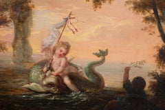 Antique oil on canvas painting Signed and dated 1848.