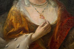 Antique oil on canvas painting Naples 18th century.
