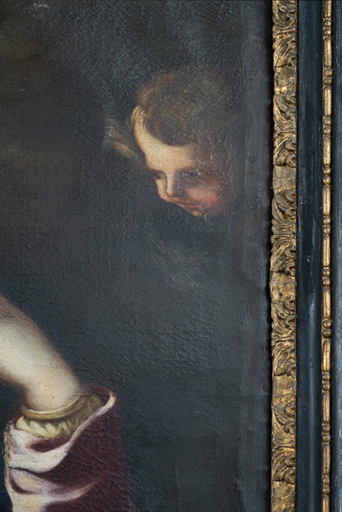 In questa “Madonna col Bambino”, Francesco Solimena esprime diversi elementi della sua poetica con una delicatezza pienamente rococò.

Il pittore campano, variando i toni del chiaroscuro dalla mantella ondulata al bambino, passa dalla diffusa
