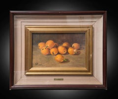 Antique oil on canvas painting depicting Still Life signed "Raffaele Pucci."