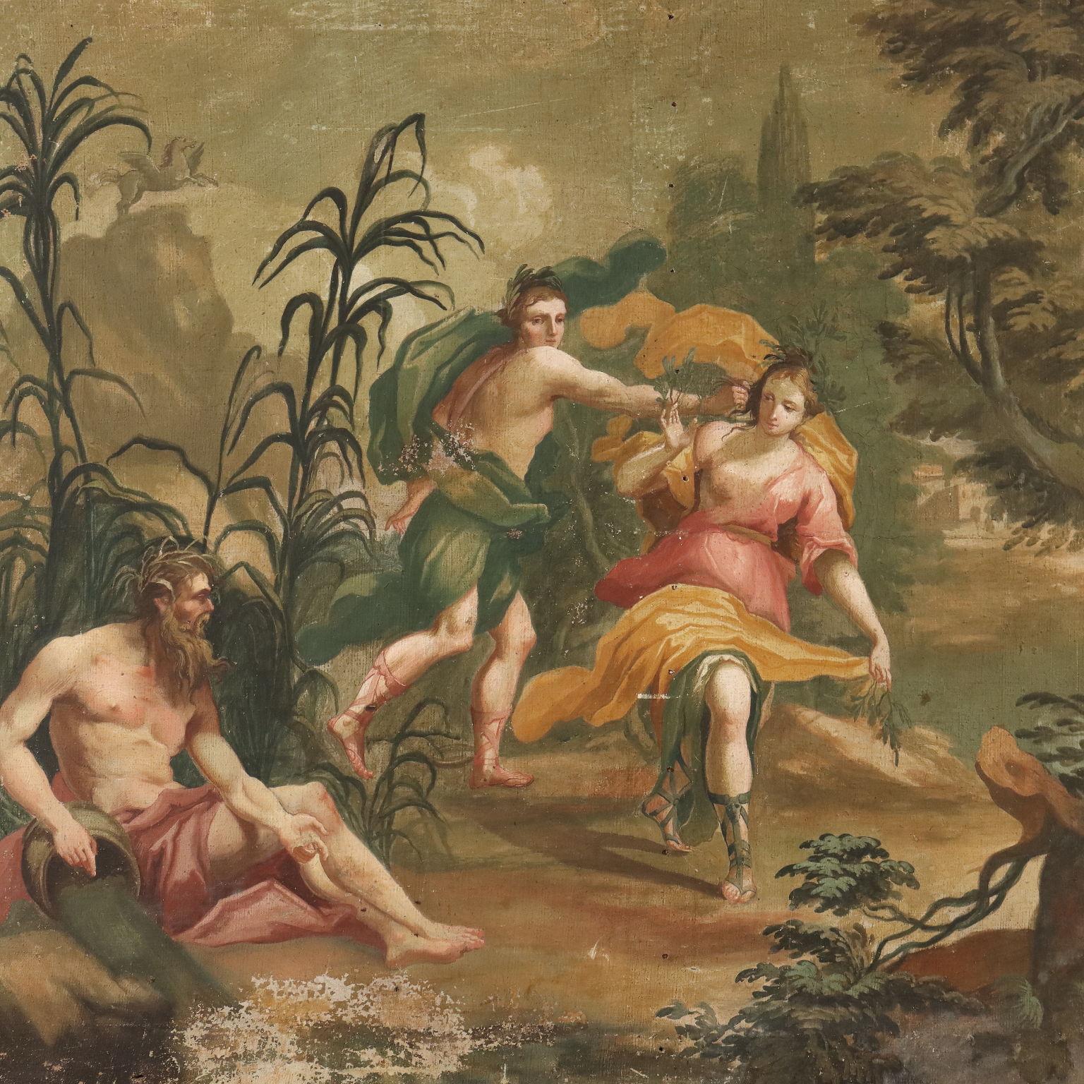 Peinture Apollon et Daphné 18e siècle - Autres styles artistiques Painting par Unknown