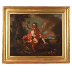 Painting Bacchus with Dog 18th century