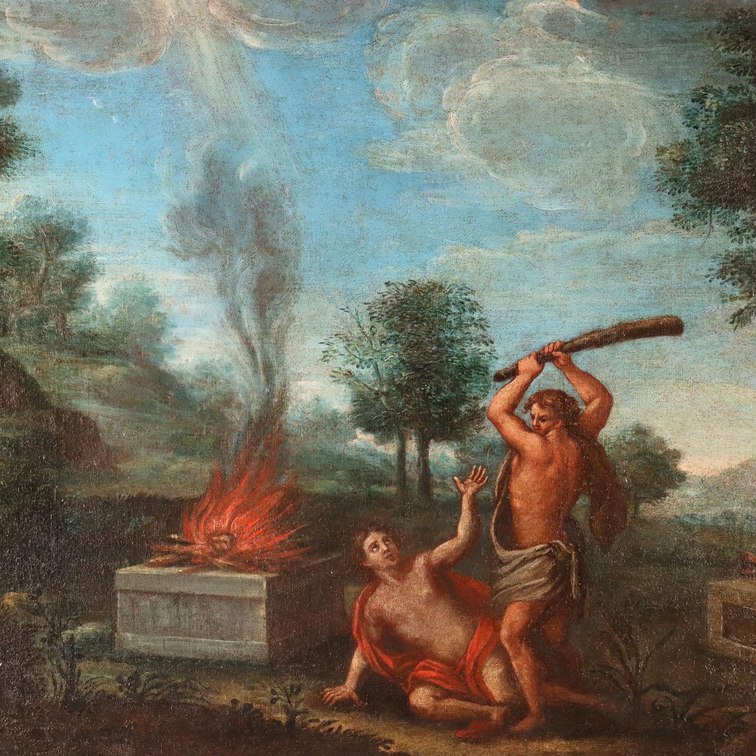 Dipinto Caino e Abele XVII-XVIII secolo - Painting Altro stile artistico di Unknown
