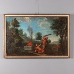 Dipinto Caino e Abele XVII-XVIII secolo