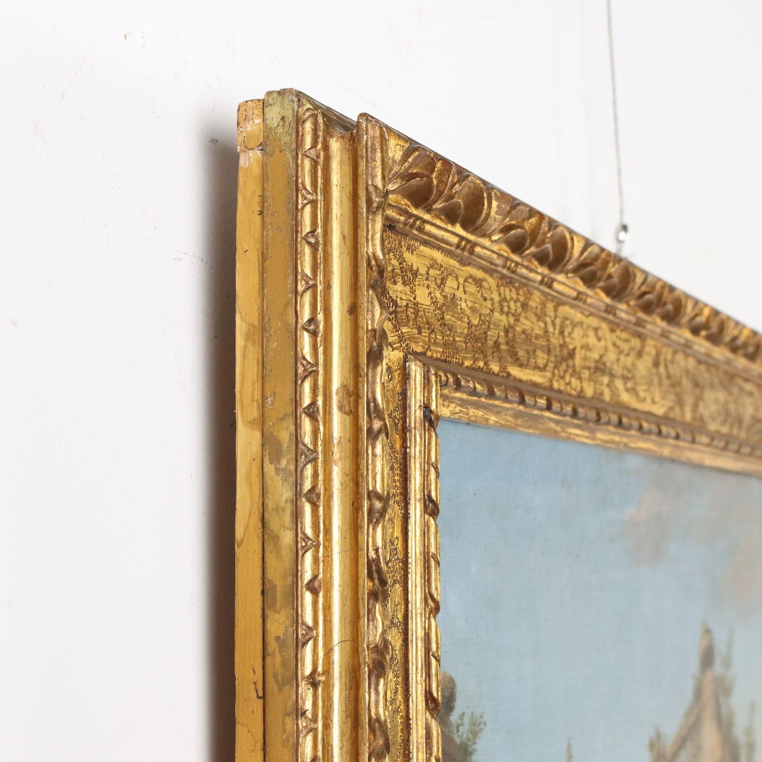 Peinture d'un capriccio architectural avec figures  XVIIIe siècle en vente 6