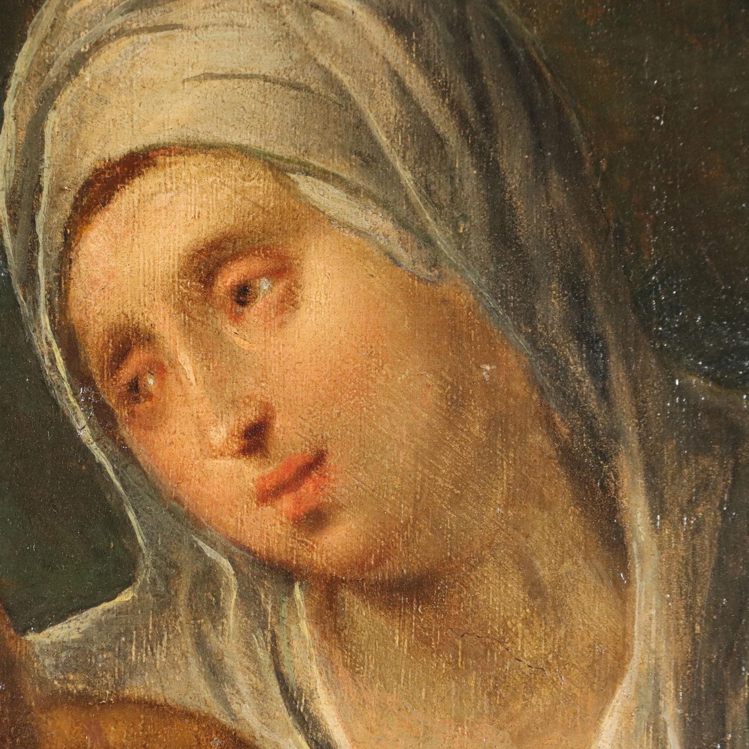 Dipinto Compianto su Cristo morto XIX secolo 2
