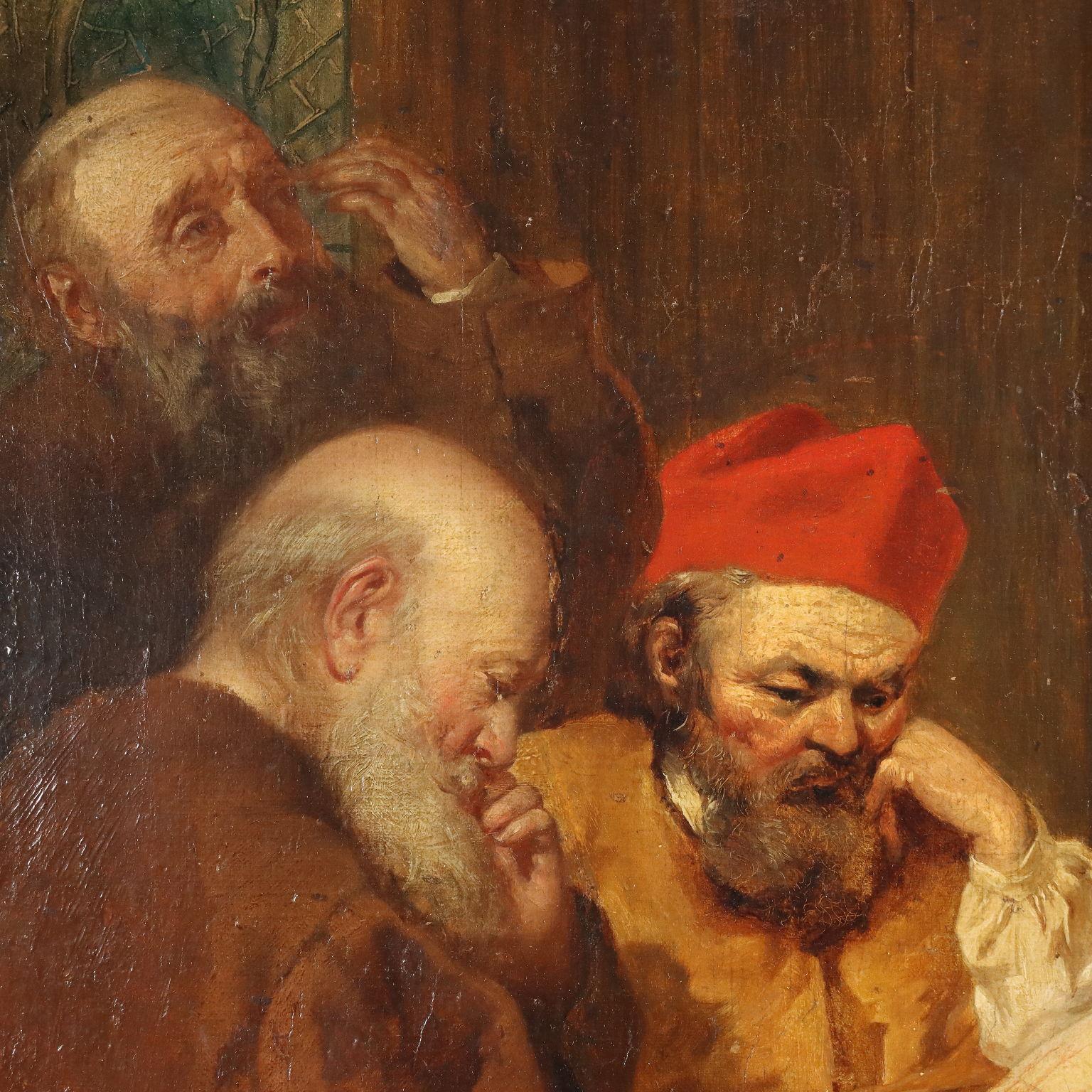 Dipinto con Cristoforo Colombo nel Convento die La Rabida, XIX secolo 3