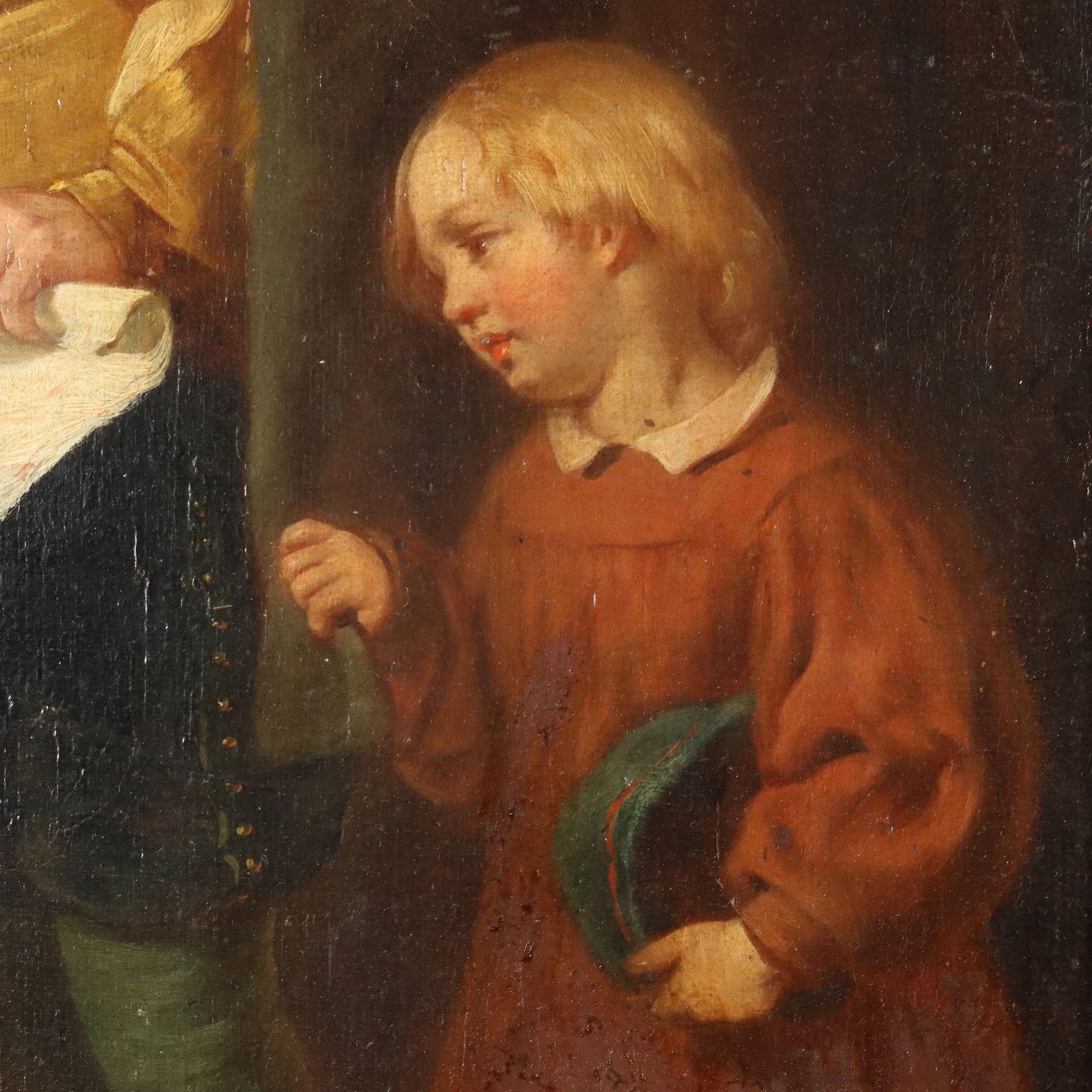 Dipinto con Cristoforo Colombo nel Convento die La Rabida, XIX secolo 5