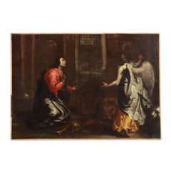 Peinture avec Daniel dans la fosse aux lions, 17e siècle