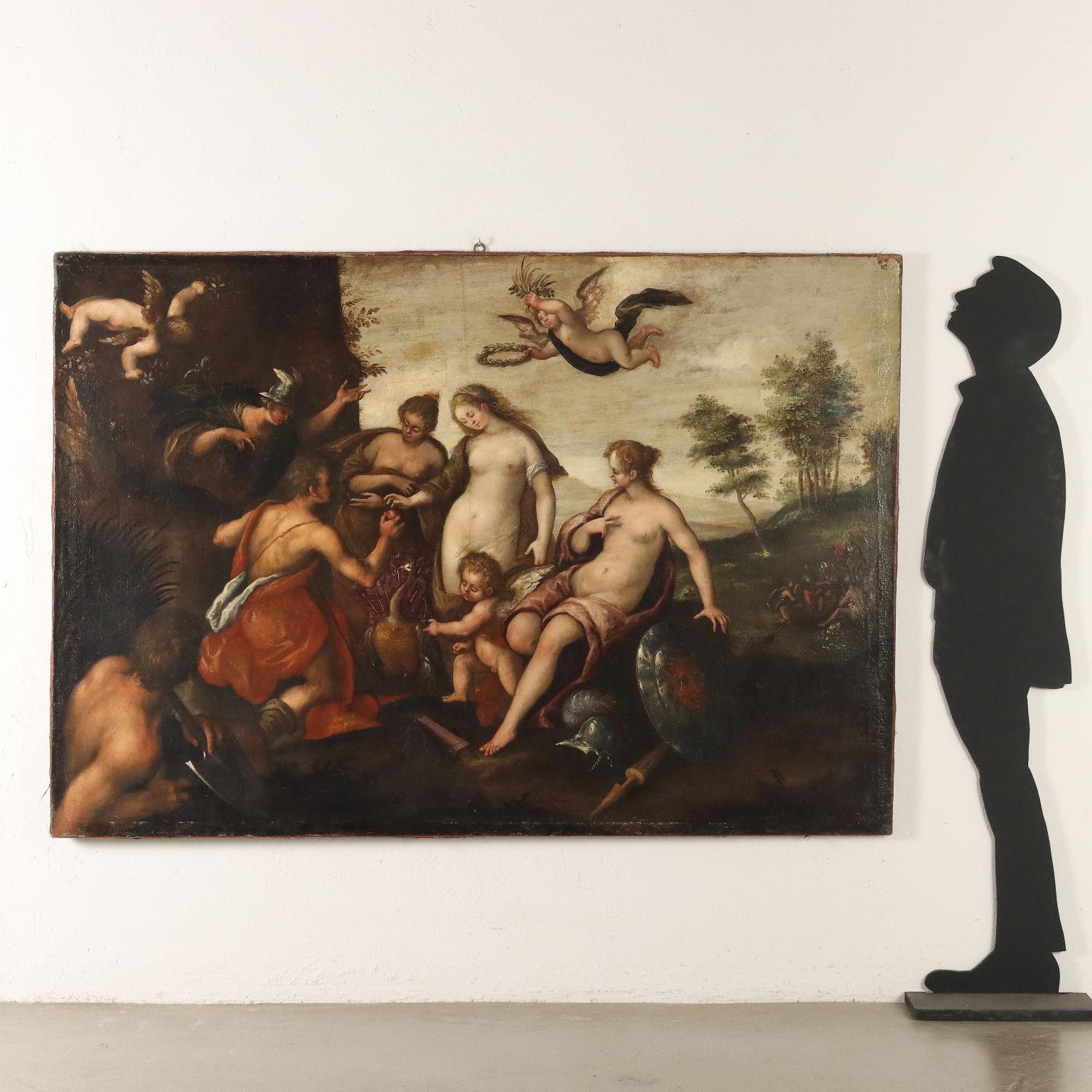 Gemälde mit dem Urteil des Paris, zugeschrieben Domenico Lupini 1500er 1600er – Painting von Unknown