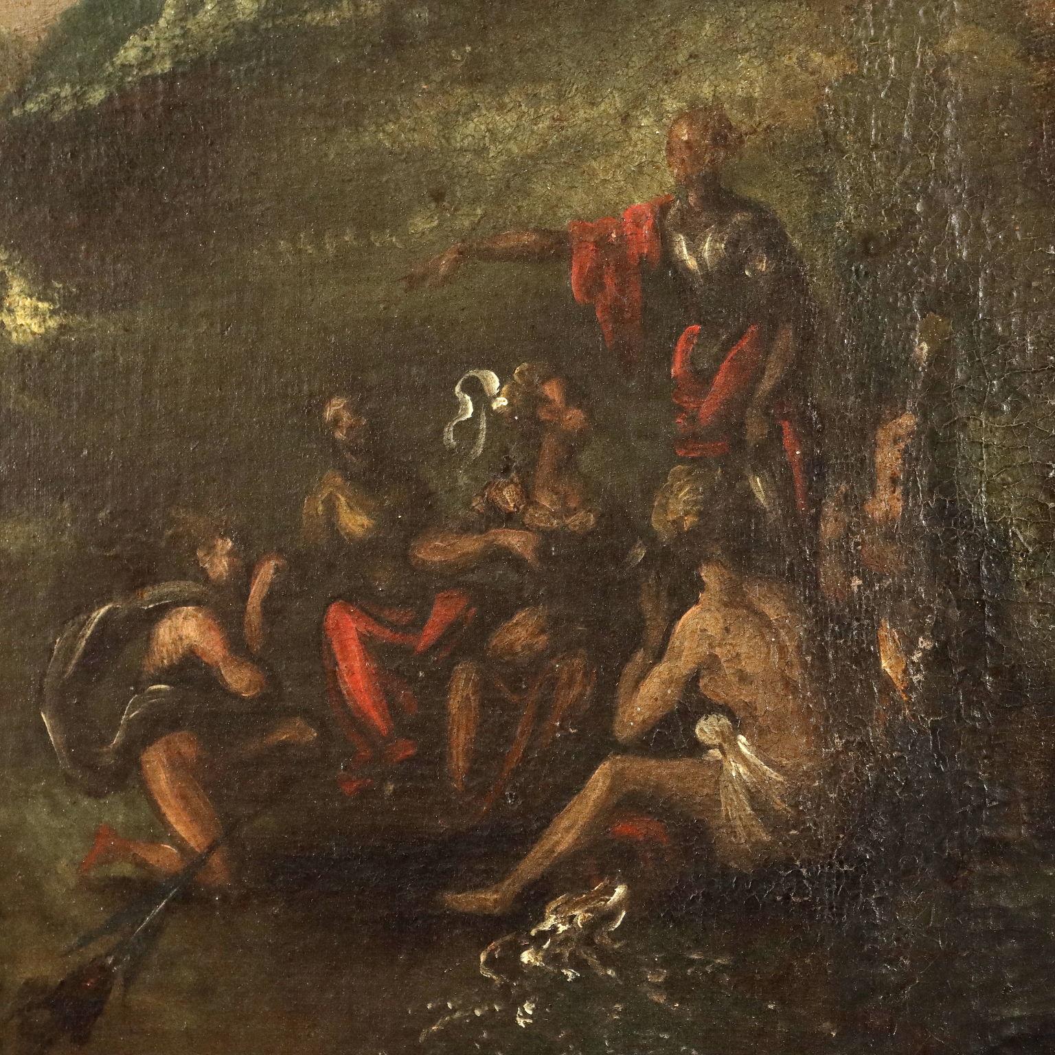 Dipinto con Il Giudizio di Paride, Attribuito a Domenico Lupini 1500s 1600s For Sale 5