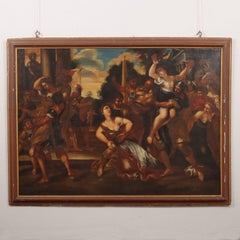 Painting with The Rape of the Sabine Women, 17th century