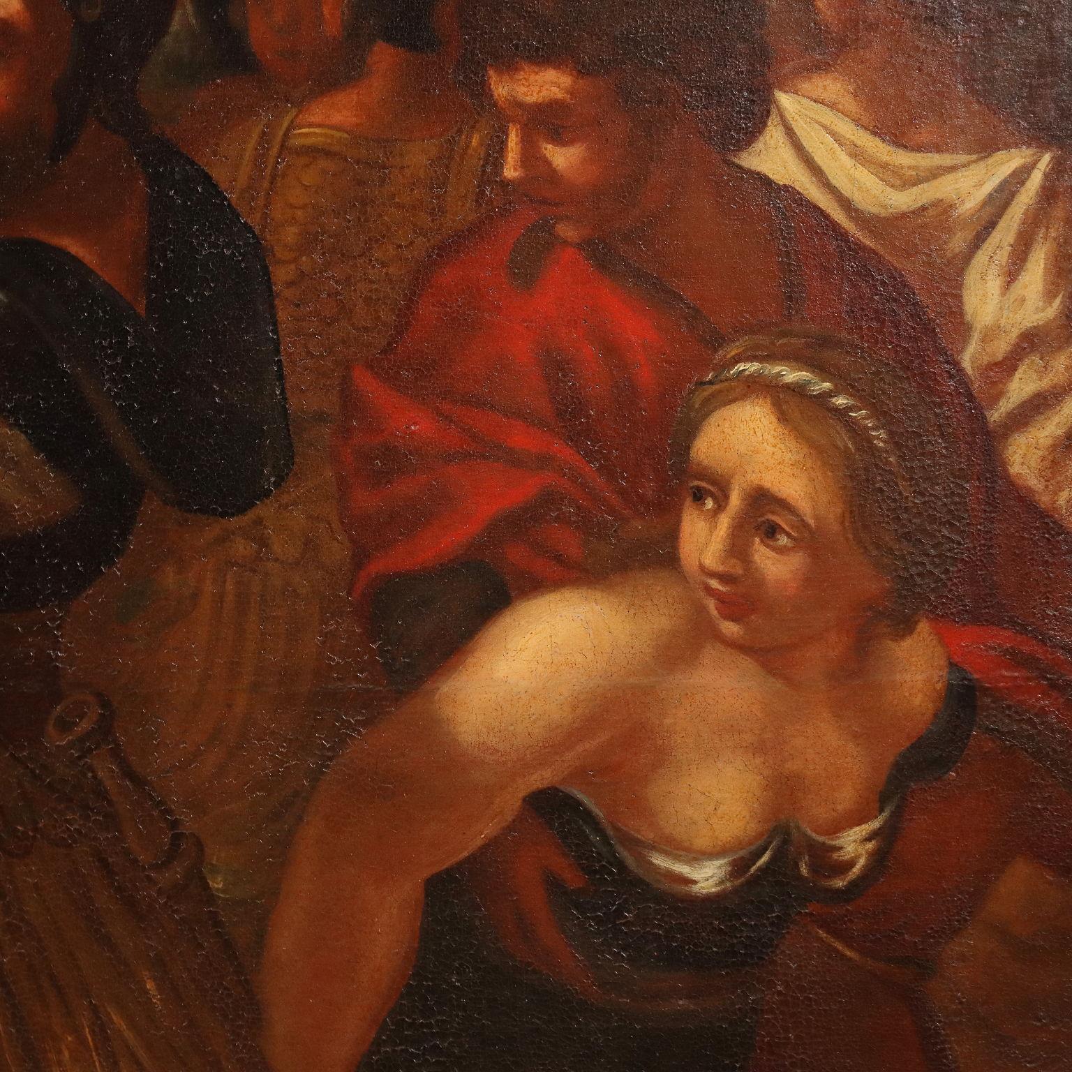 Peinture avec Le viol des Sabines, 17e siècle en vente 3