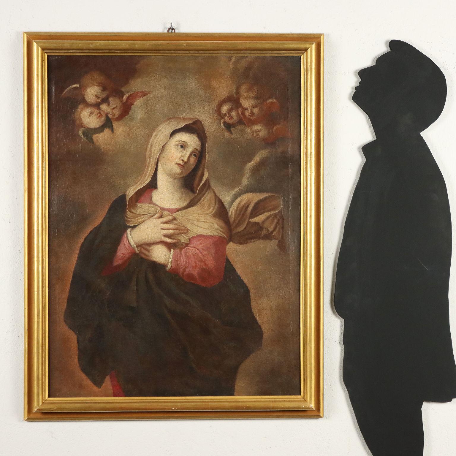 Dipinto mit Madonna ed Angeli – Painting von Unknown