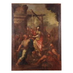 Pintura con escena bíblica, Rebeca en el pozo 1700-1800