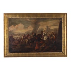 Pintura con escena de batalla Siglo XVII