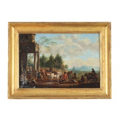 Dipinto con Scena di Genere, Il ritorno dalla Caccia, XVIII sec.