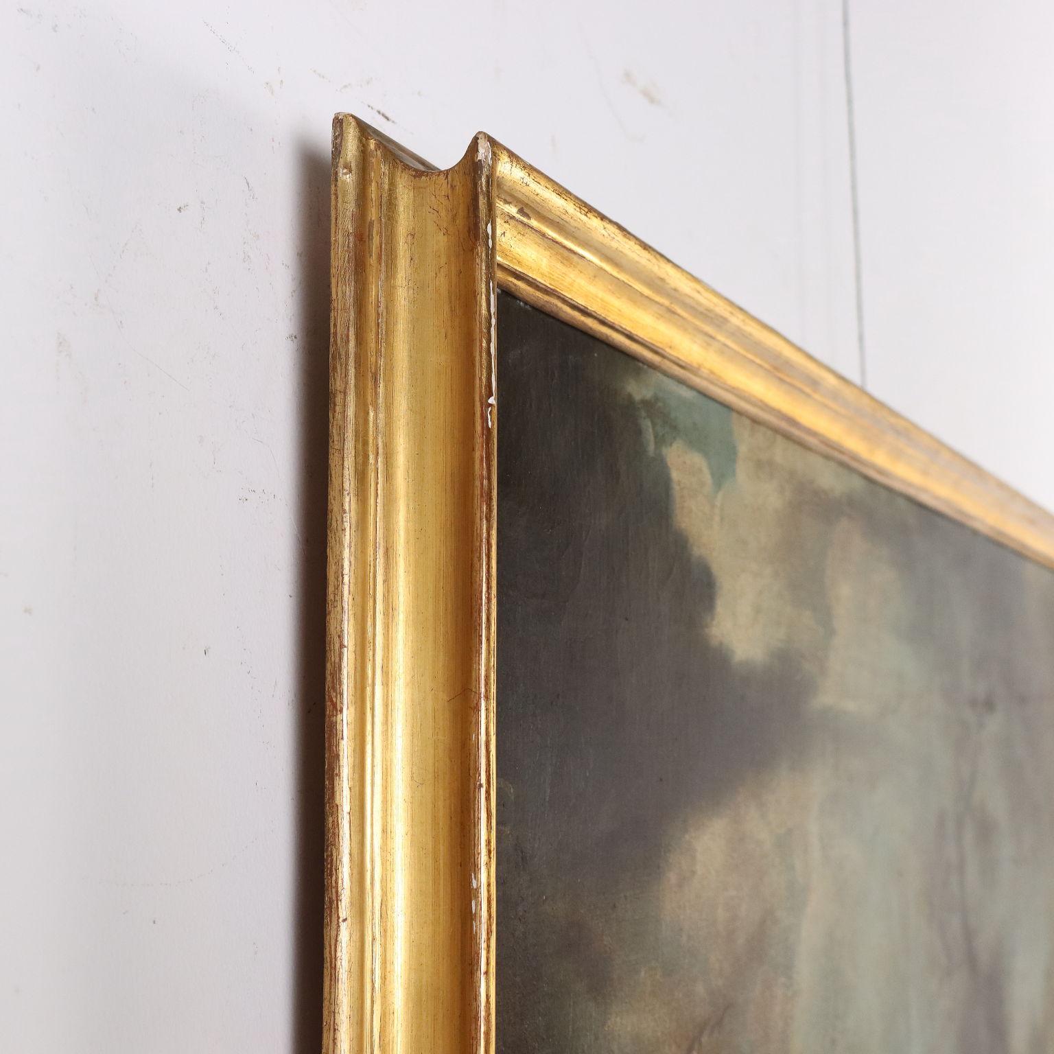 Peinture avec une scène de tempête seconde moitié du 18e siècle en vente 6