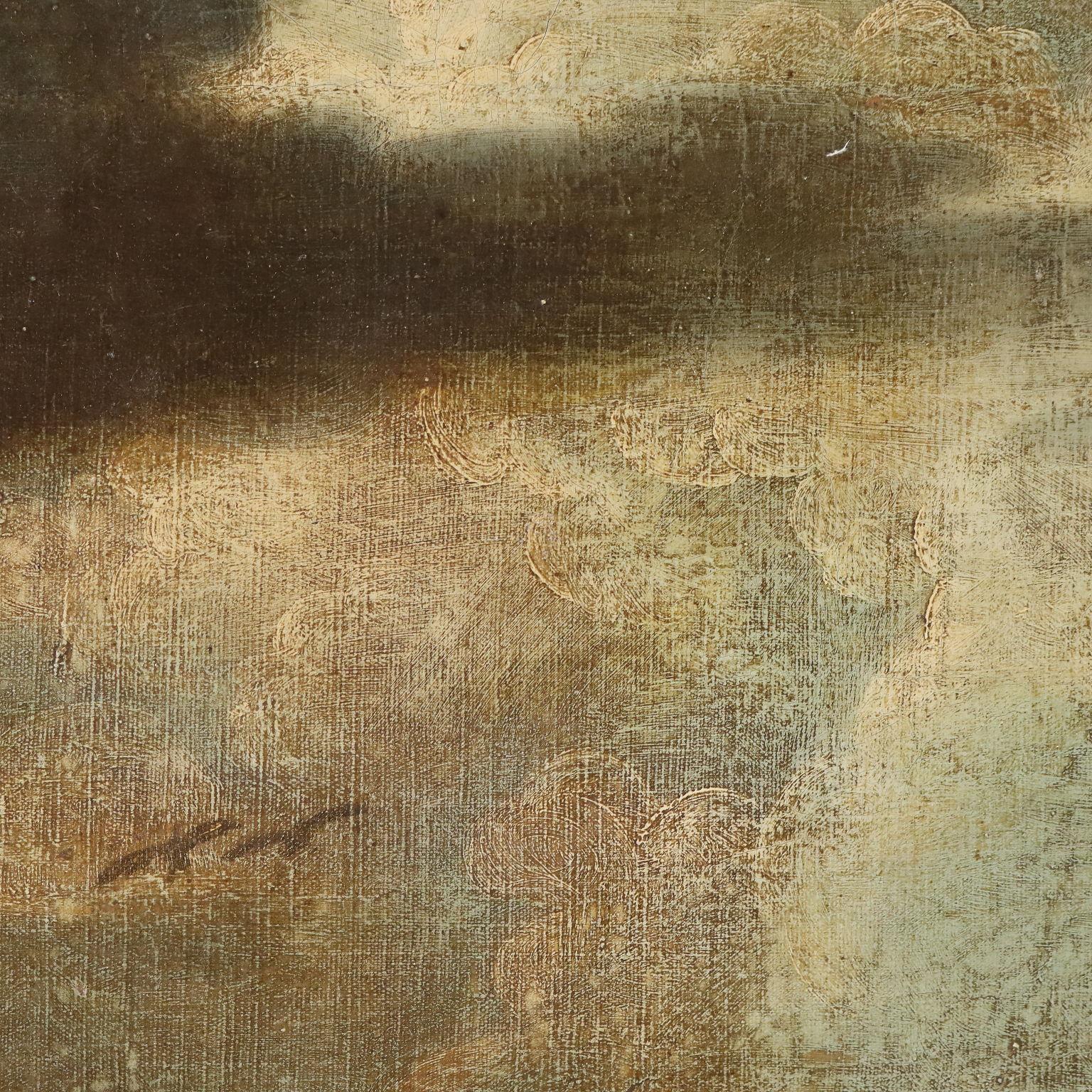 Peinture avec une scène de tempête seconde moitié du 18e siècle en vente 2