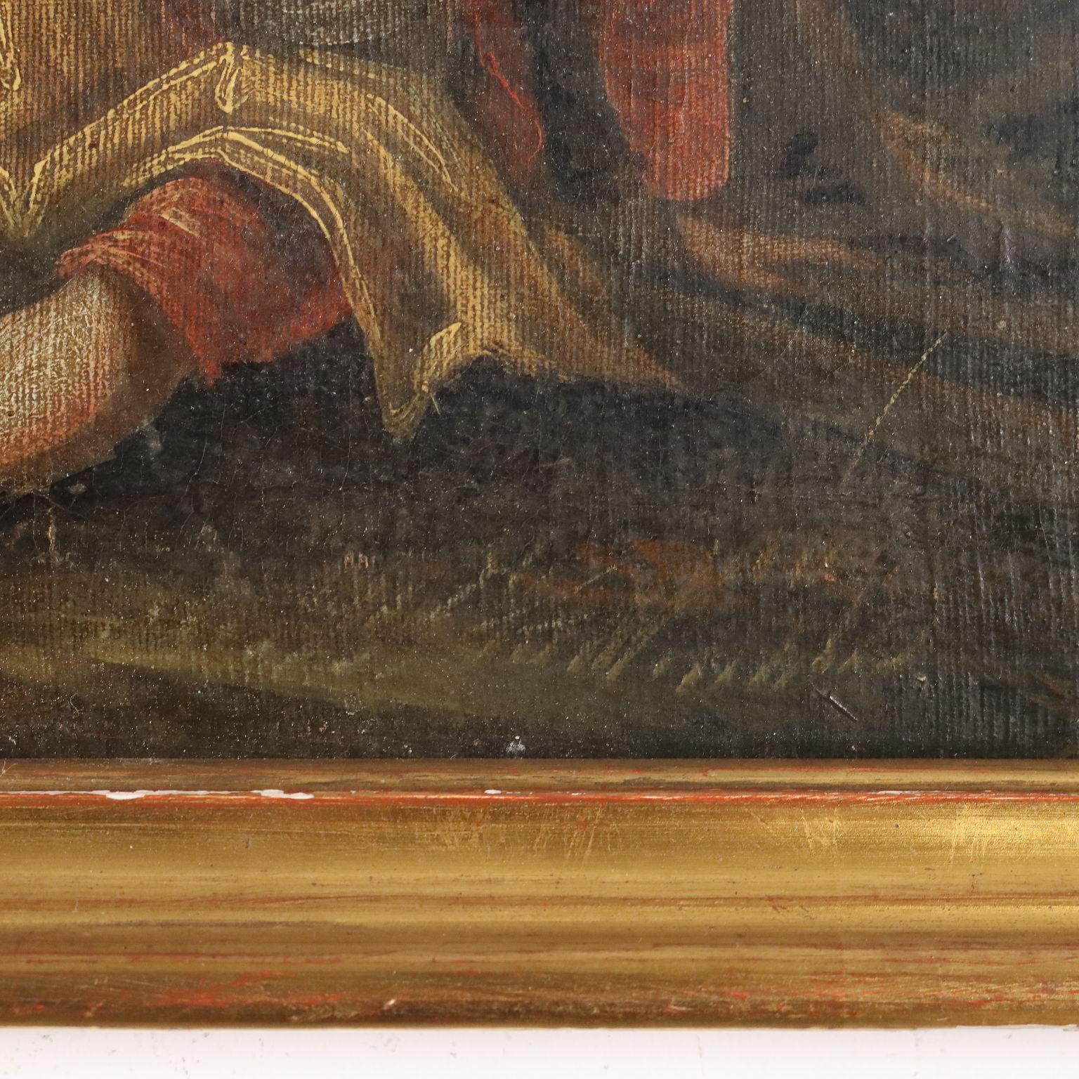Peinture avec une scène de tempête seconde moitié du 18e siècle en vente 4