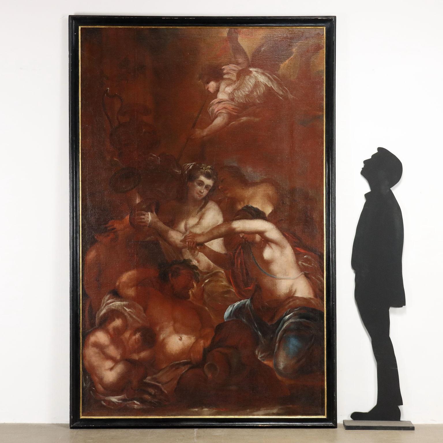 Peinture avec Triomphe de Bacchus 18e siècle - Painting de Unknown