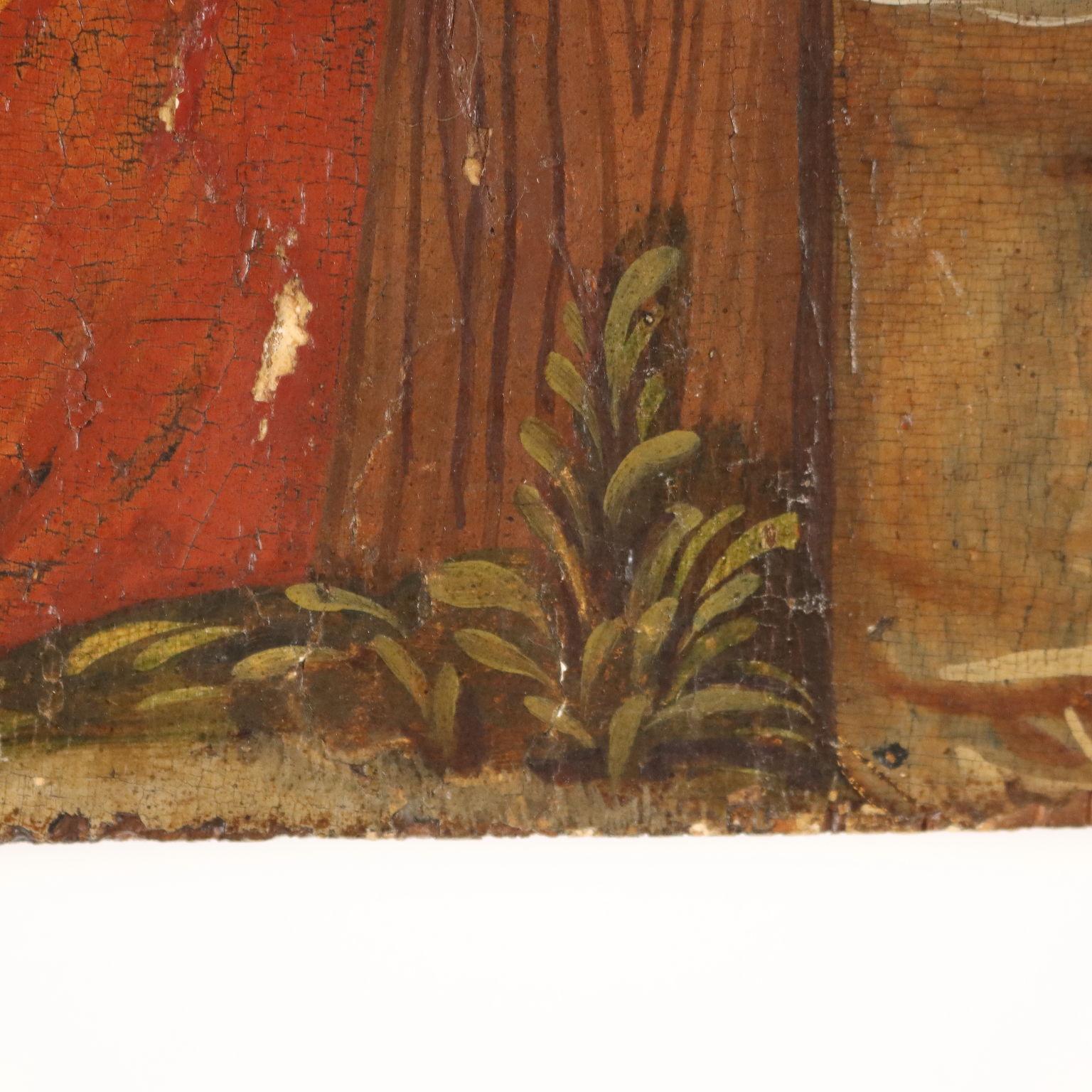 Dipinto Cristo Crocifisso con la Maddalena XVI secolo 3