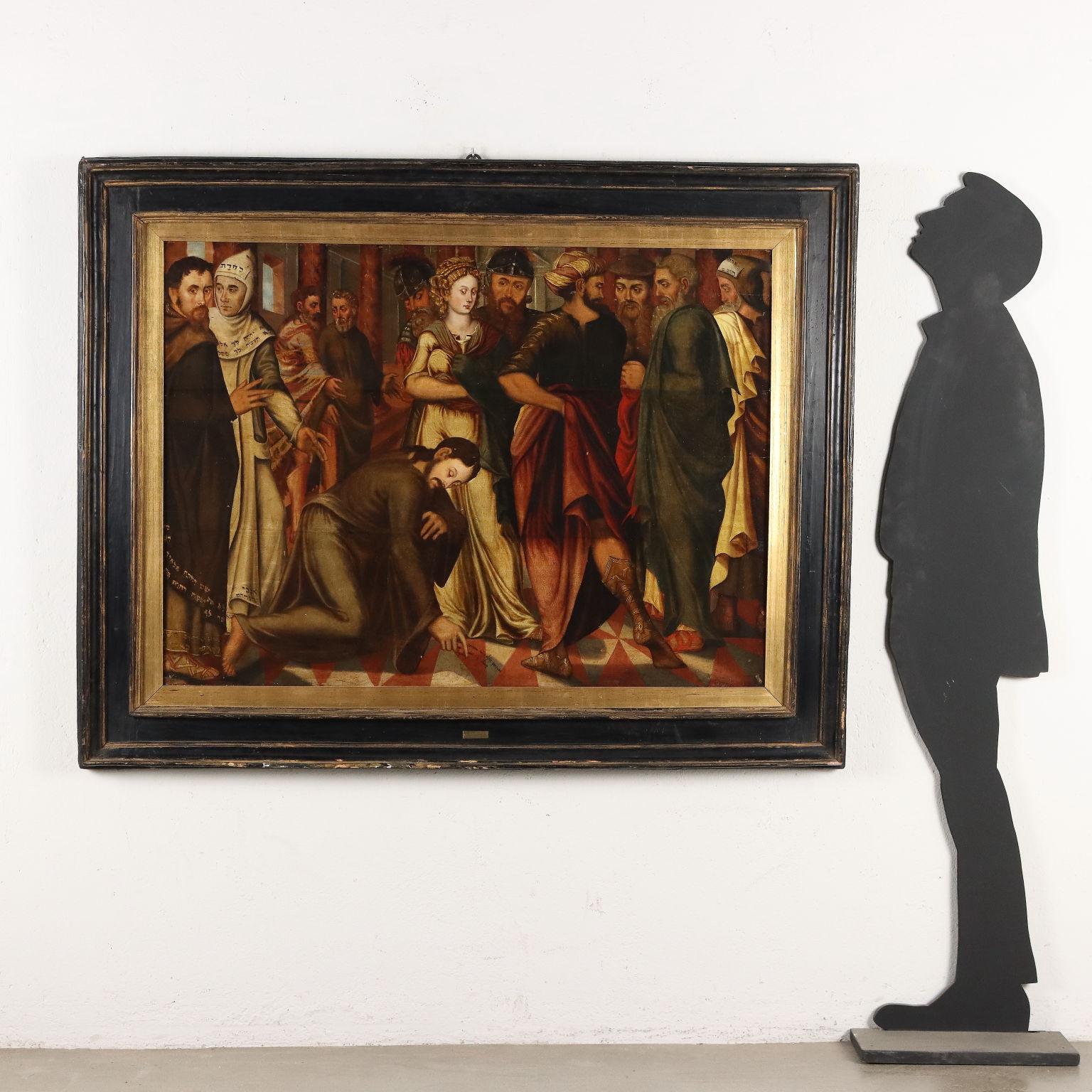 Gemälde Christus und die Ehebrecherin Flämische Schule 16. Jahrhundert – Painting von Unknown