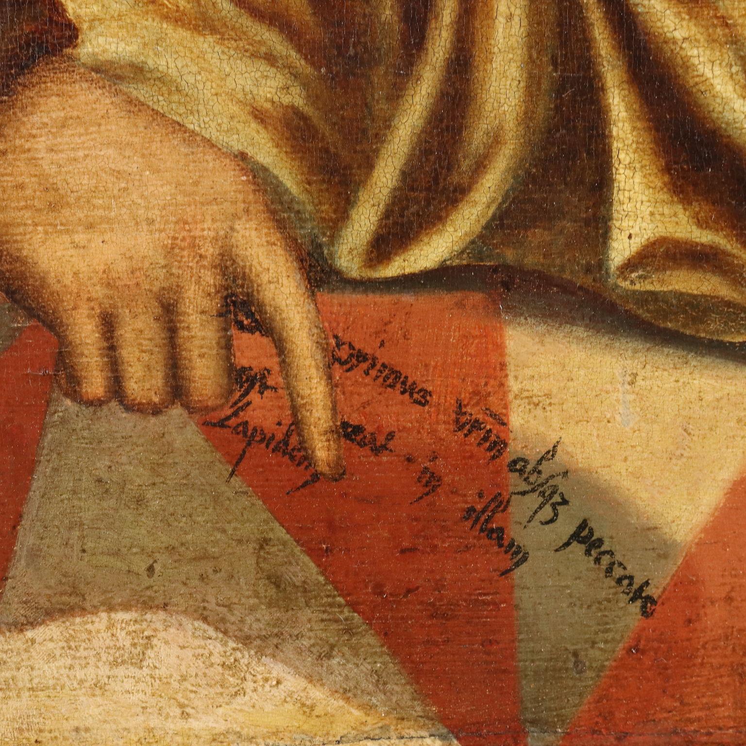 Gemälde Christus und die Ehebrecherin Flämische Schule 16. Jahrhundert im Angebot 1