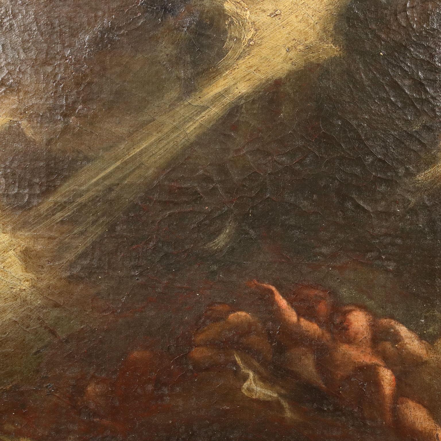 Gemälde Christus der Erlöser und Engel 17.-18. Jahrhundert im Angebot 3