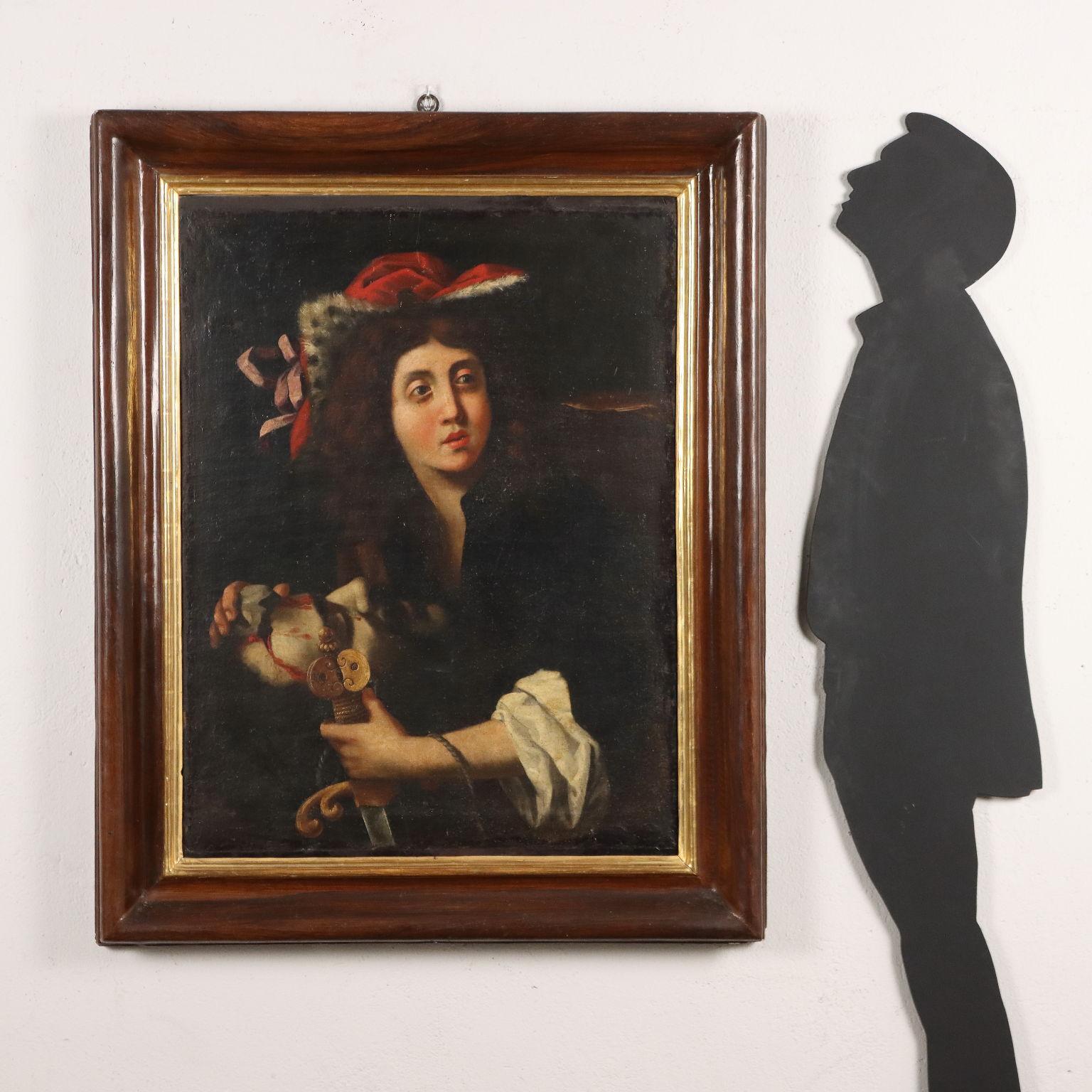 Gemälde David mit dem Kopf des Goliaths 17. Jahrhundert – Painting von Unknown