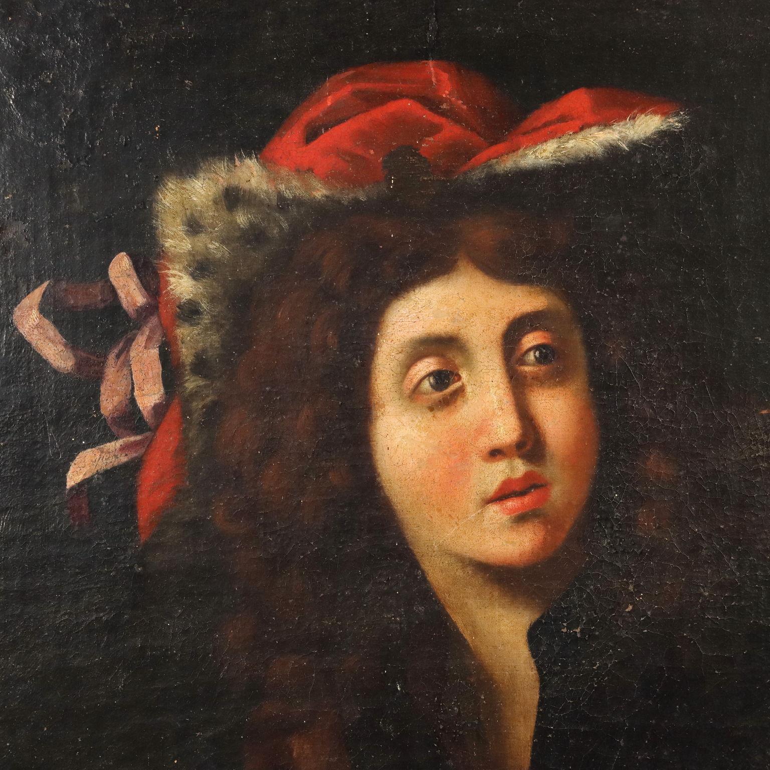 Painting David with the Head of Goliath 17th century For Sale 1