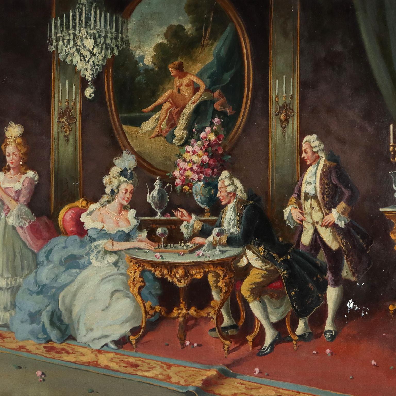Peinture d'Antonio Zavaga Genre Scène de cour - Autres styles artistiques Painting par Unknown
