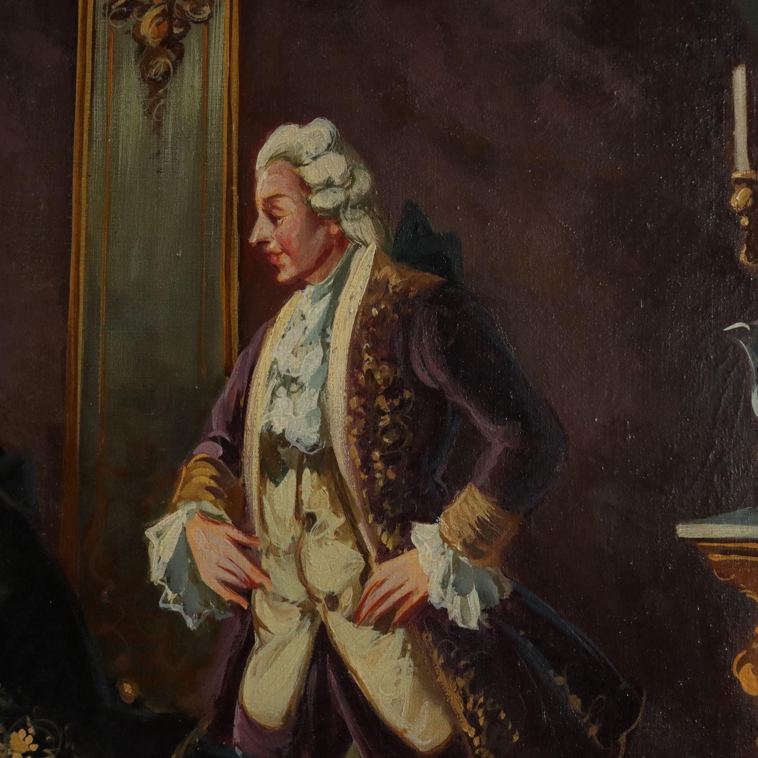 Peinture d'Antonio Zavaga Genre Scène de cour en vente 1