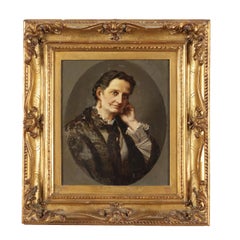 Gemälde von Giacomo Favretto, Weibliches Porträt, 19. Jahrhundert