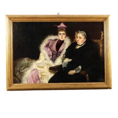Double female portrait painting, 1891