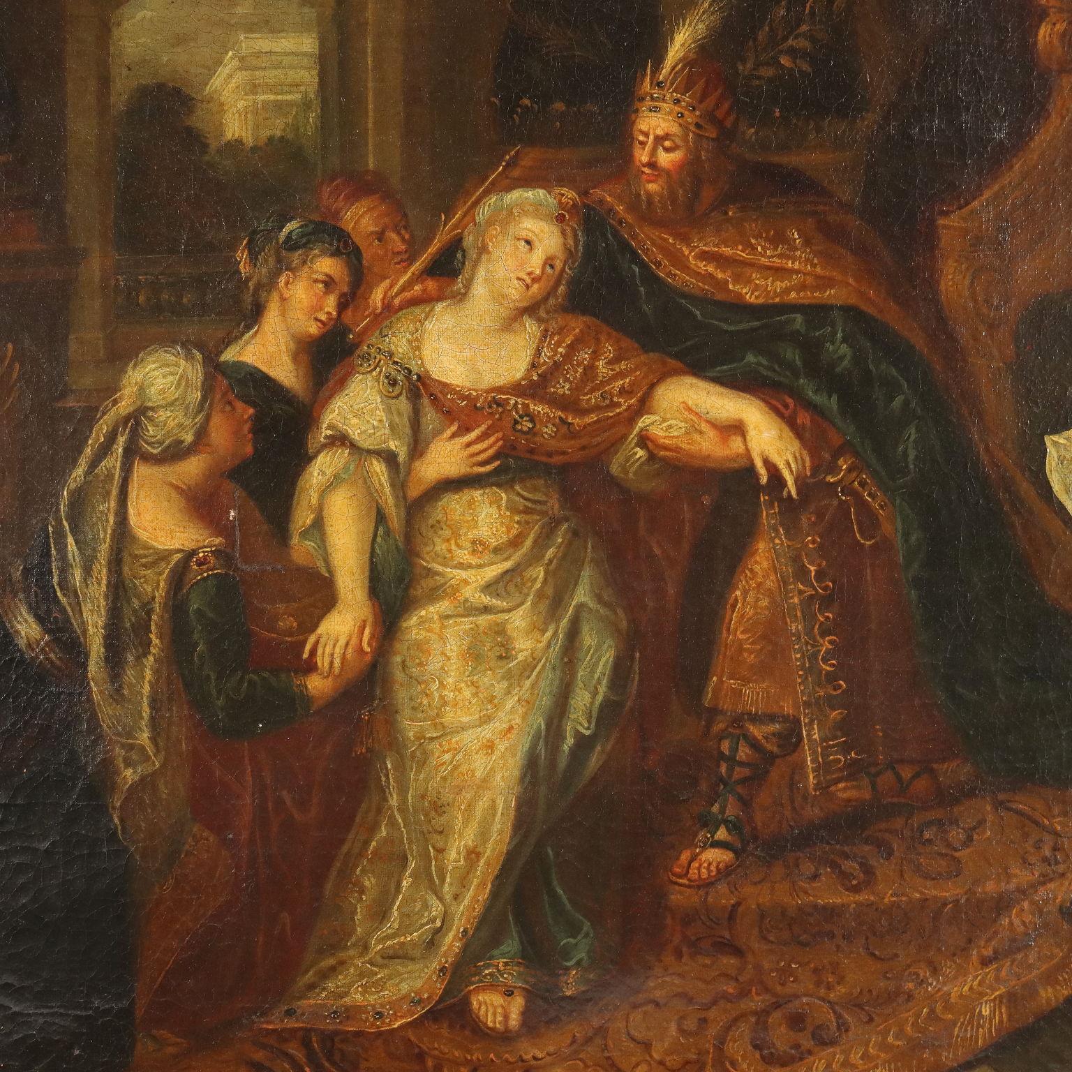Gemälde Esther vor Ahasveros, Ende 18. Jahrhundert – Painting von Unknown
