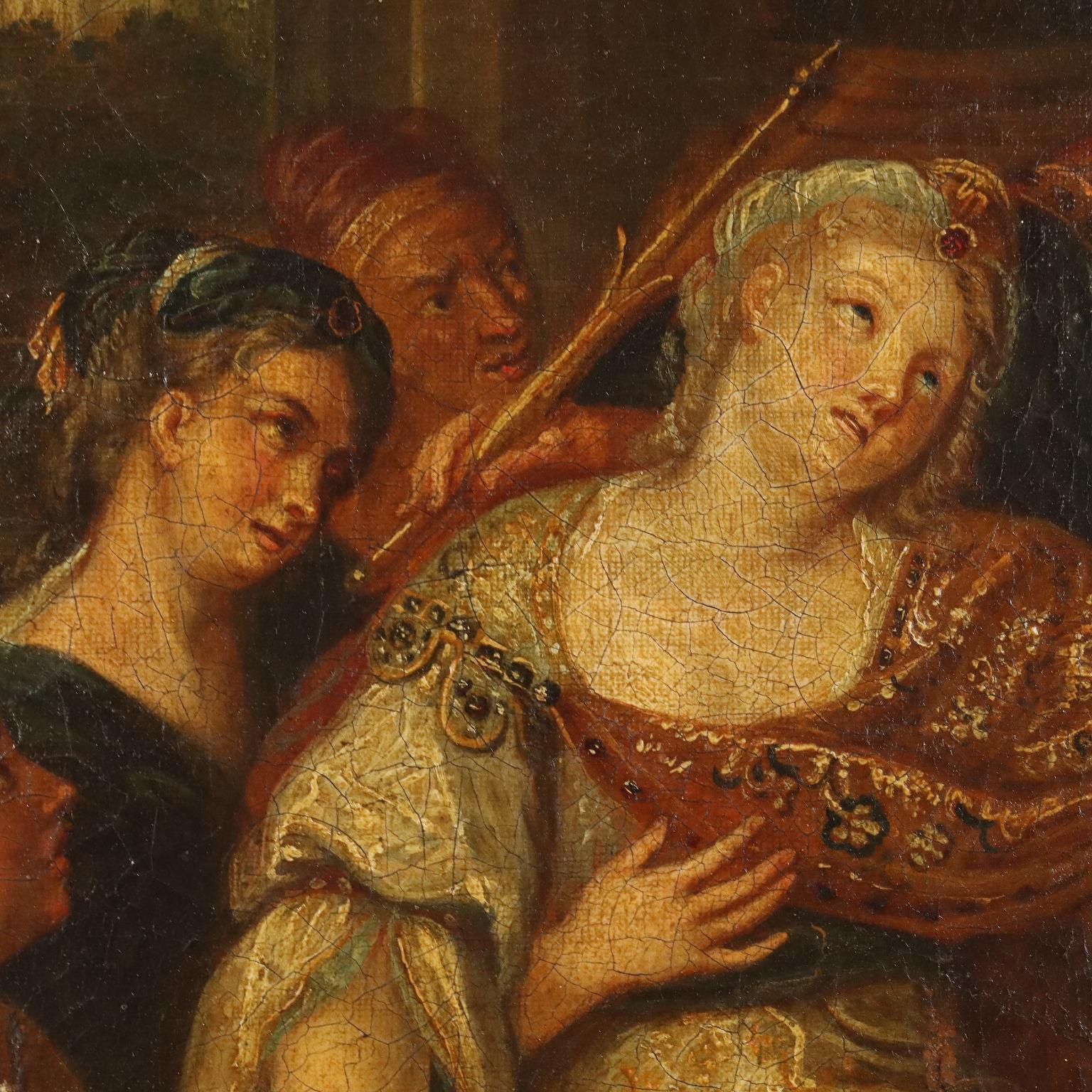 Dipinto Ester al Cospetto di Assuero, fine XVIII secolo For Sale 2
