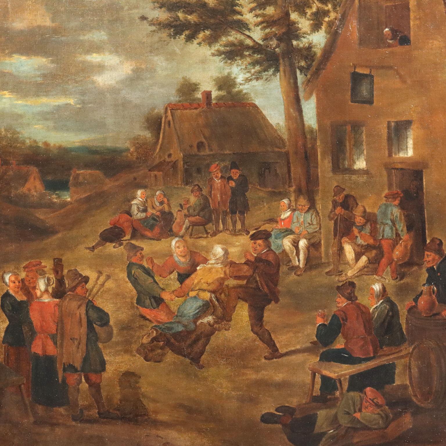 Gemaltes Landfest 18. Jahrhundert (Sonstige Kunststile), Painting, von Unknown