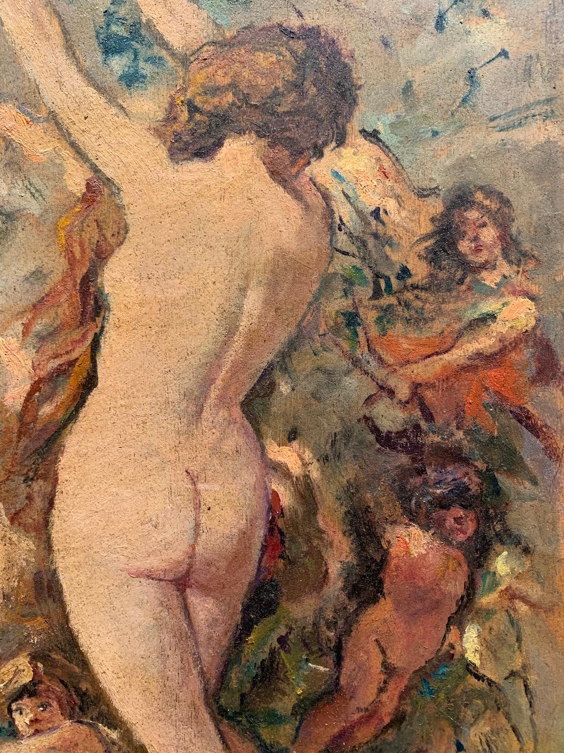 Toskanische figurative weibliche Aktmalerei des 20. Jahrhunderts. – Painting von Unknown