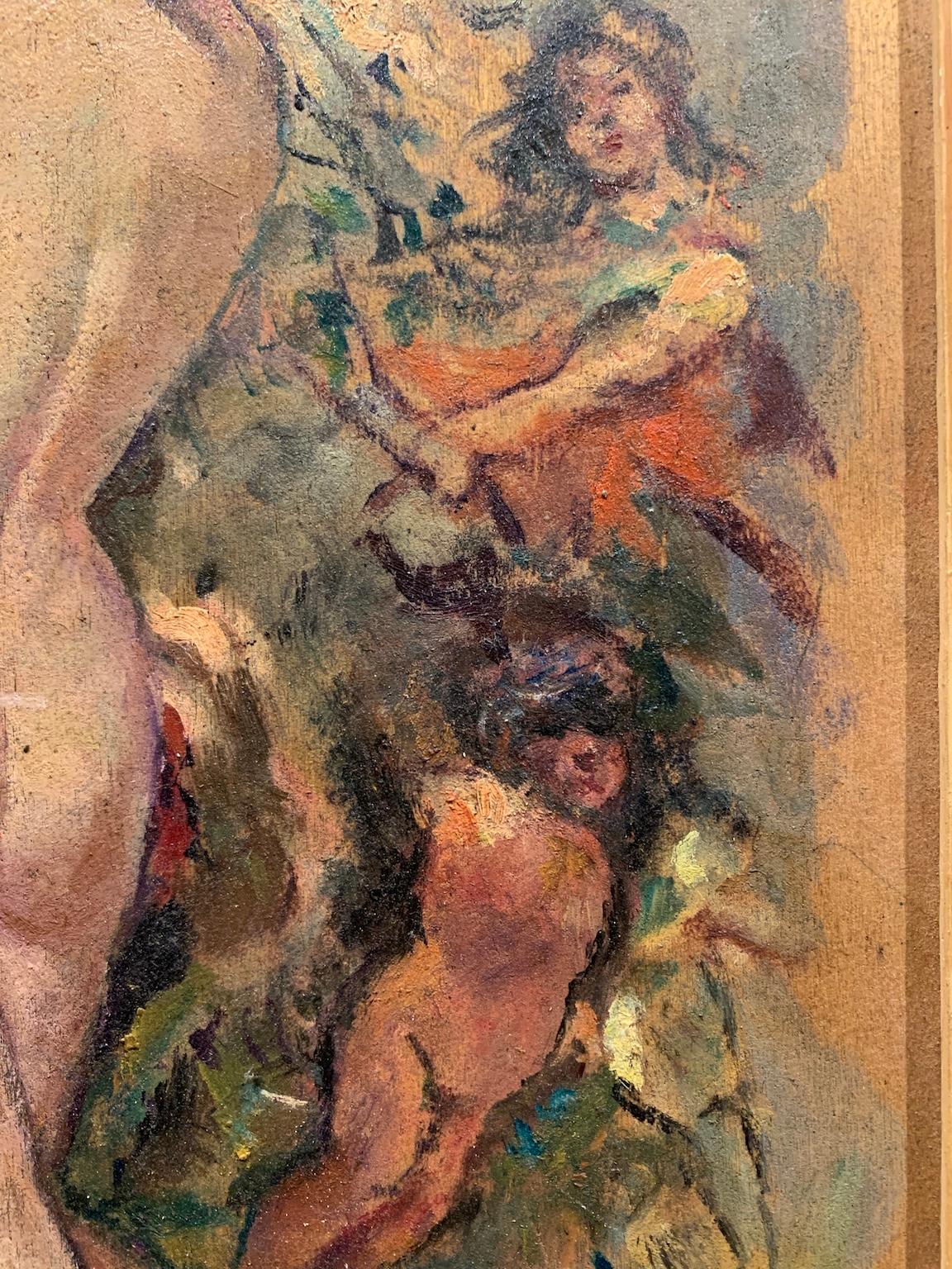 Toskanische figurative weibliche Aktmalerei des 20. Jahrhunderts. (Sonstige Kunststile), Painting, von Unknown